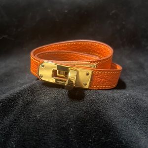 Authentic Hermes Mini Kelly Double Tour Leather Bracelet